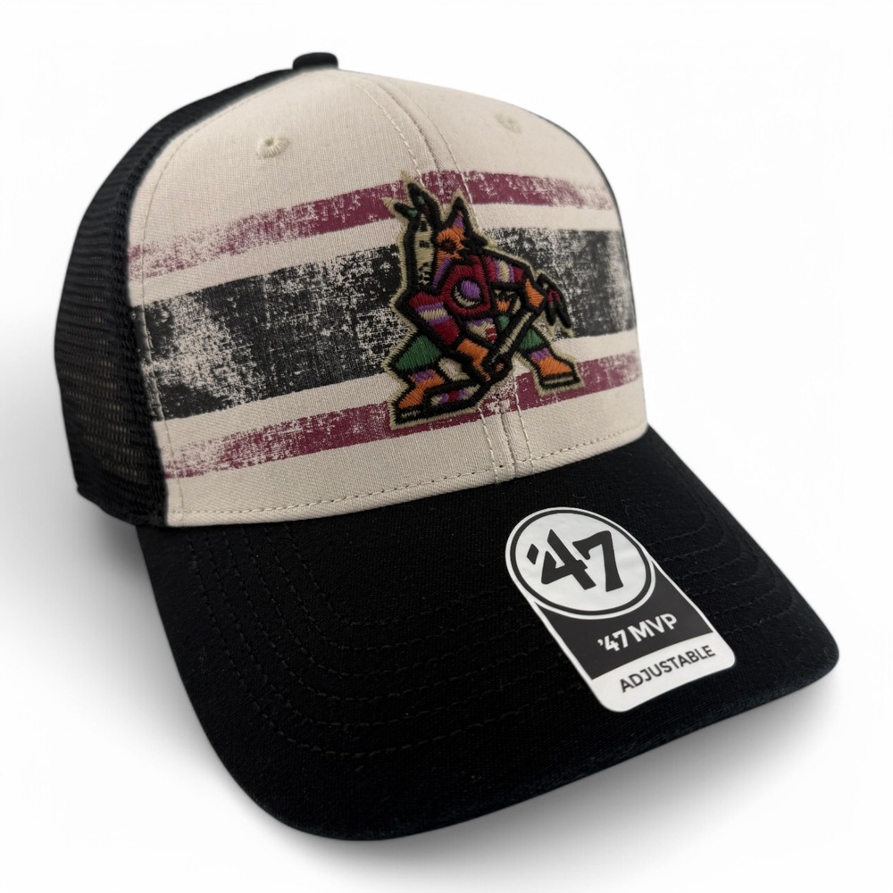 '47 Brand Arizona Coyotes NHL Vintage Style Logo MVP Mesh Back Snapback Hat Cap